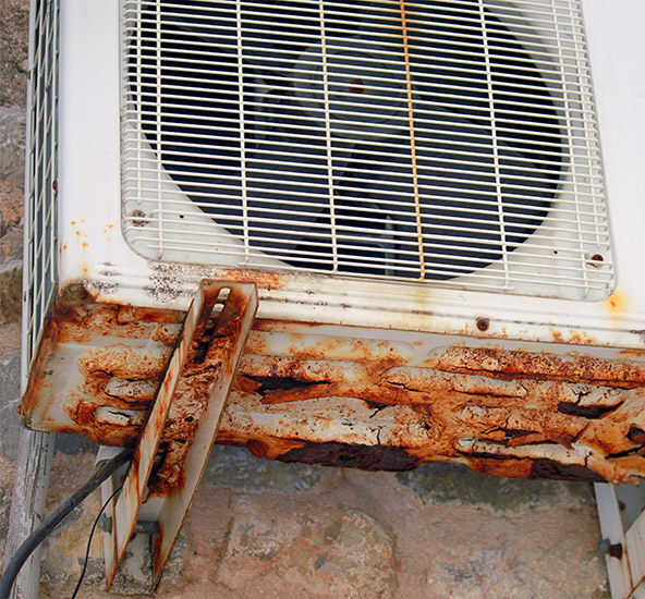 Vital Air Conditioning Services | Anti-Rust Treatment To An Outdoor Unit