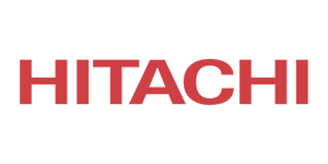 hitachi Hitachi logo in red bold text on a white background