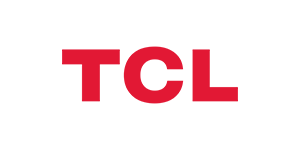 tcl TCL logo in red bold text on a white background